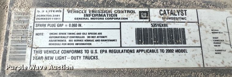 image for item MR9859 2002 Chevrolet Silverado  1500  Ext. Cab pickup truck