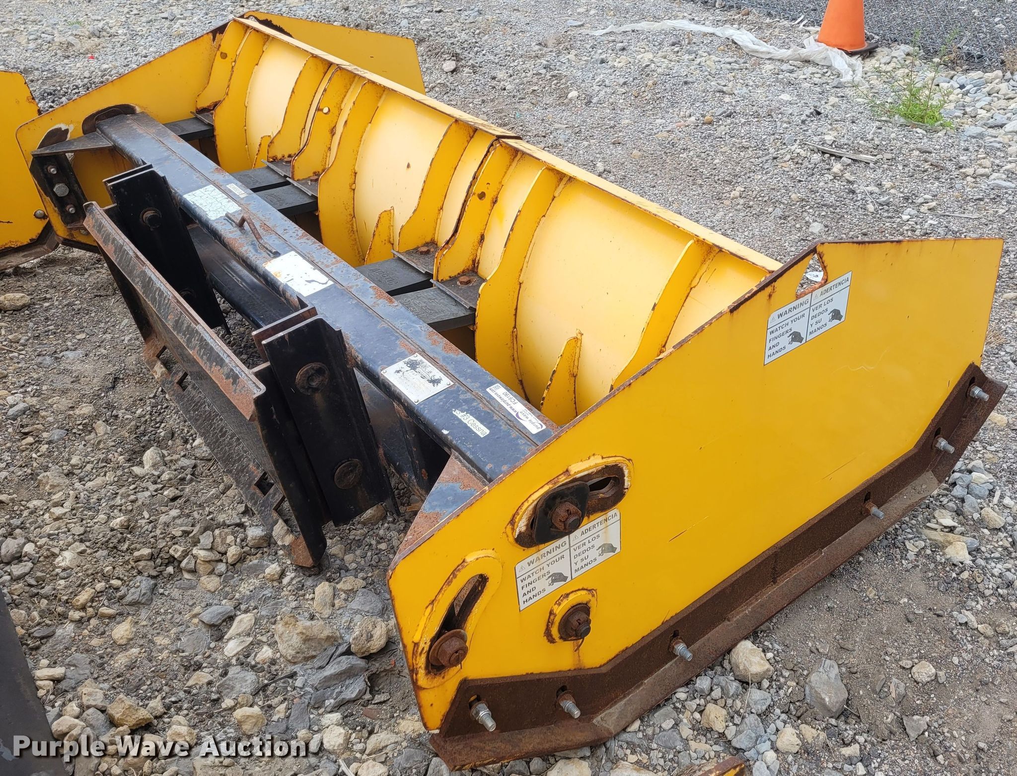 Arctic 8LD 8'W skid steer snow pusher in Andover, KS Item FC9190 sold Purple Wave