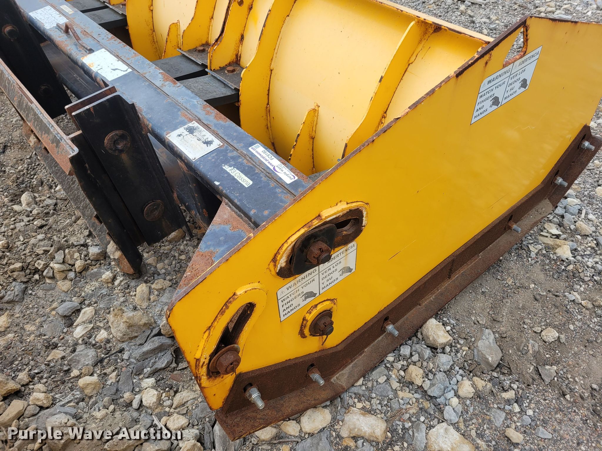 Arctic 8LD 8'W skid steer snow pusher in Andover, KS Item FC9190 sold Purple Wave