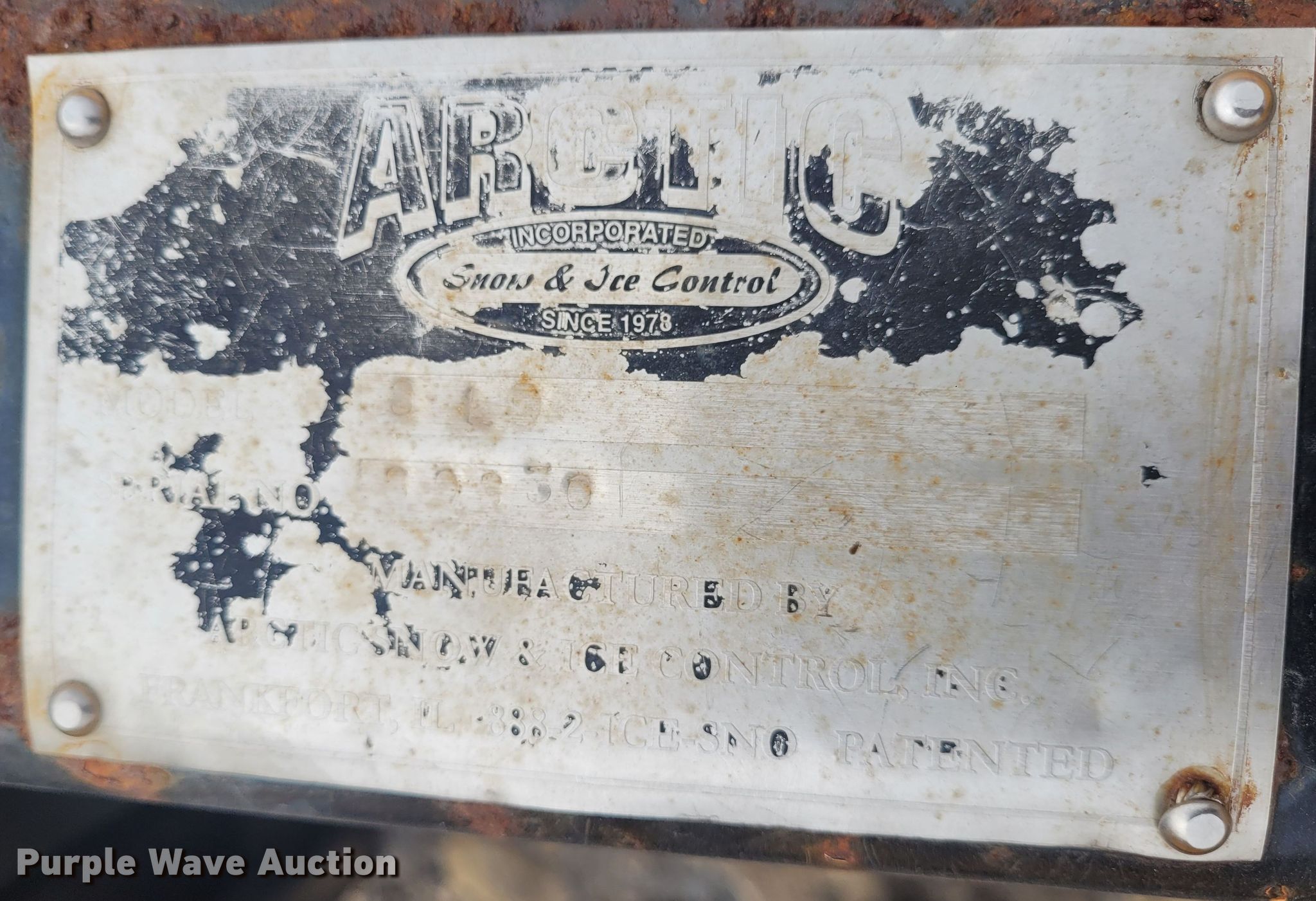 Arctic 8LD 8'W skid steer snow pusher in Andover, KS Item FC9190 sold Purple Wave