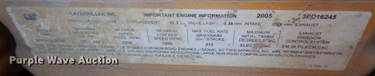 image for item DK2039 2006 Caterpillar 143H  VHP motor grader