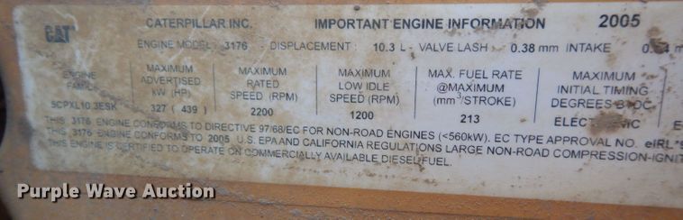 image for item DK2039 2006 Caterpillar 143H  VHP motor grader