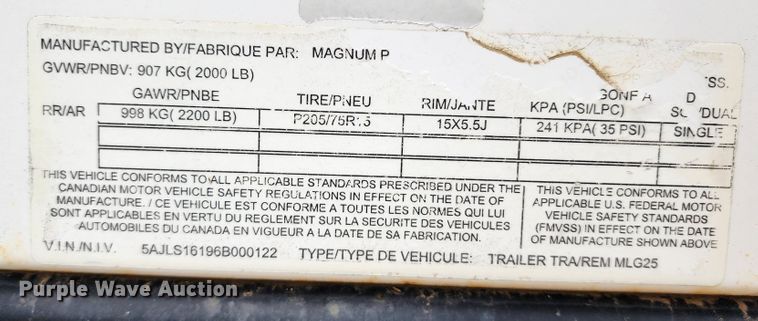 image for item DL6716 2006 Magnum MLG25  generator