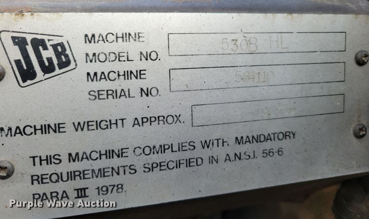 image for item DM8087 JCB 530 BHL  telehandler