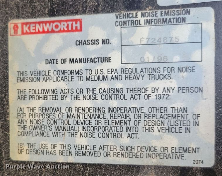 image for item DM8090 1996 Kenworth T300  dump truck