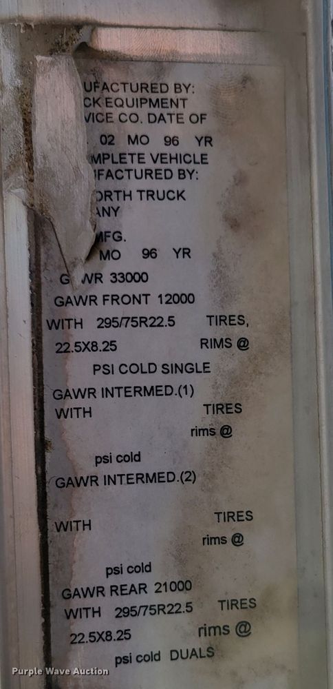 image for item DM8090 1996 Kenworth T300  dump truck