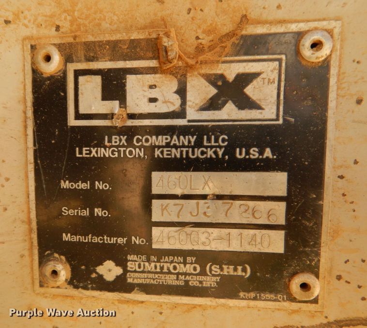 image for item DO1615 2003 Link Belt 460LX  excavator