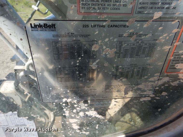 image for item DO1616 2004 Link Belt 225  excavator