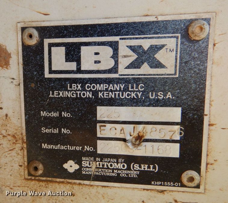 image for item DO1616 2004 Link Belt 225  excavator