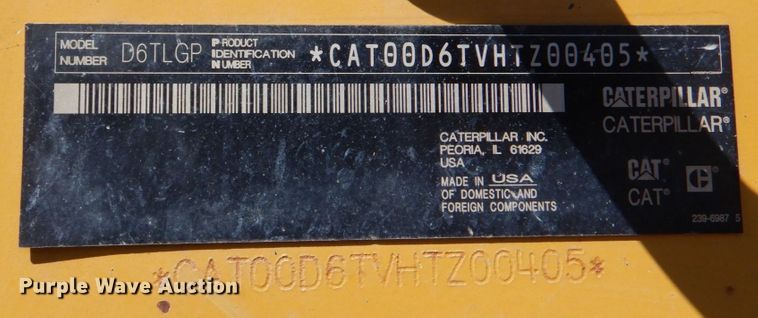 image for item DO1645 2015 Caterpillar D6T LGP  dozer