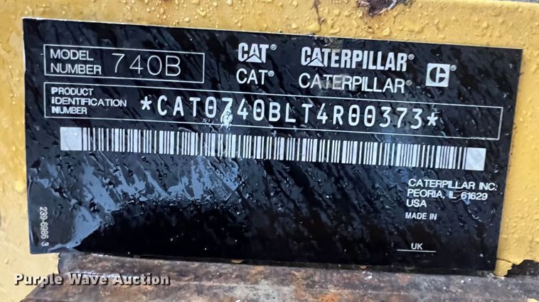 image for item DO8853 2011 Caterpillar 740B  haul truck