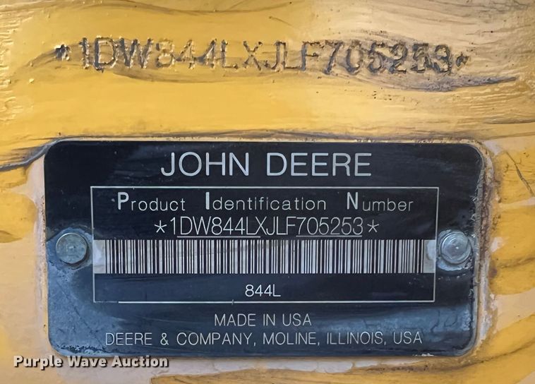 image for item DO8854 2020 John Deere 844L  wheel loader
