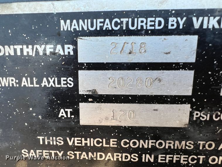 image for item DO8855 2018 Viking VFD46R16F35T  drop deck equipment trailer