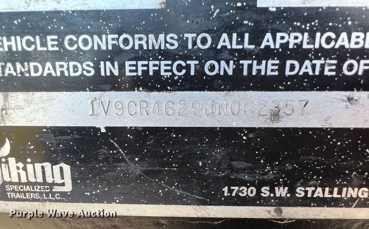 image for item DO8855 2018 Viking VFD46R16F35T  drop deck equipment trailer