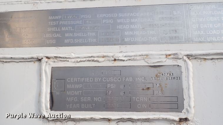 image for item DQ2938 2004 Cusco  tank trailer