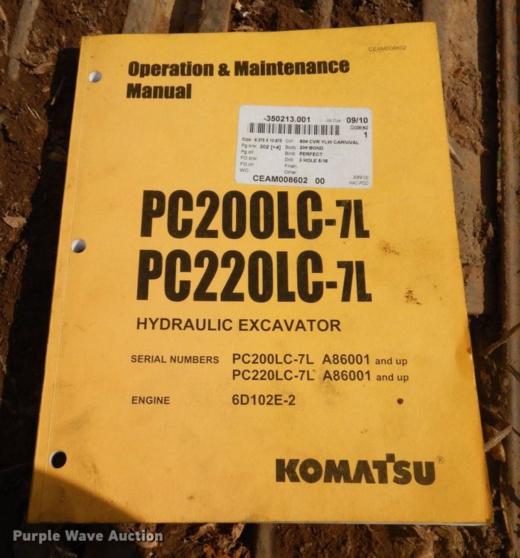 image for item DR0573 2006 Komatsu PC200LC-7  excavator