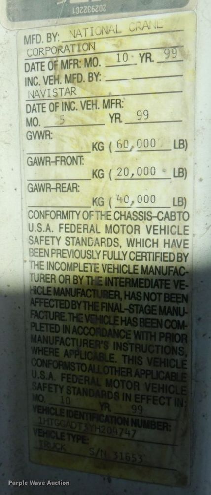 image for item DR2076 2000 International 2574  water truck