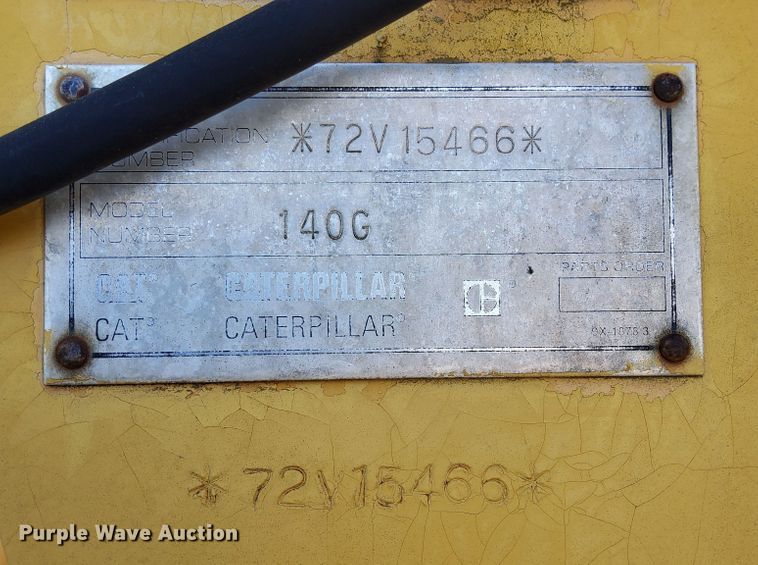 image for item DS1459 1993 Caterpillar 140G  motor grader