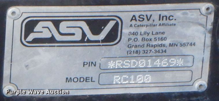 image for item HF9395 2005 ASV RC100  tracked skid steer loader