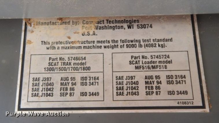 image for item HF9397 2001 Scat Track 1750D  skid steer loader