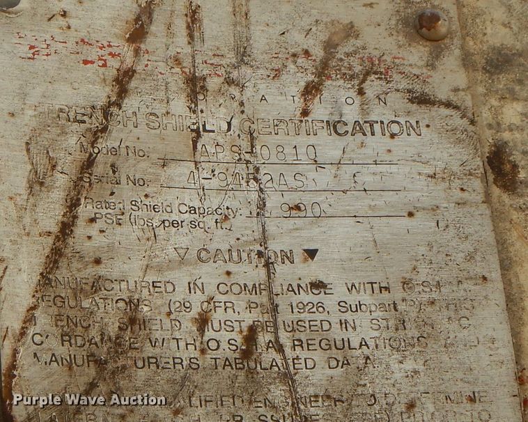 image for item HF9405 (2) Speed Shore APS-0810 trench boxes