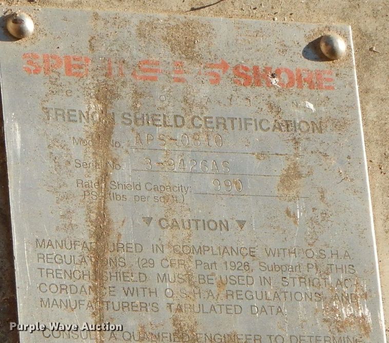 image for item HF9405 (2) Speed Shore APS-0810 trench boxes