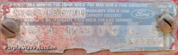 image for item JZ9078 1973 Ford LN750  dump truck