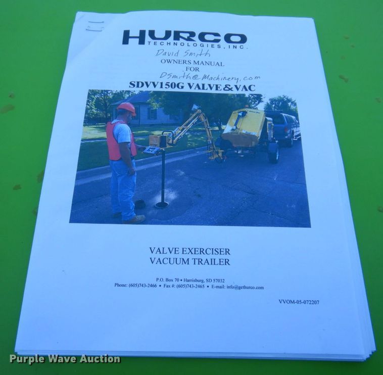 image for item KF9483 2005 Hurco SDVV150G  vacuum excavator