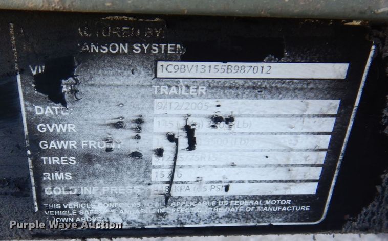 image for item KF9483 2005 Hurco SDVV150G  vacuum excavator