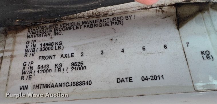 image for item KF9903 2012 International 4400  forestry bucket truck