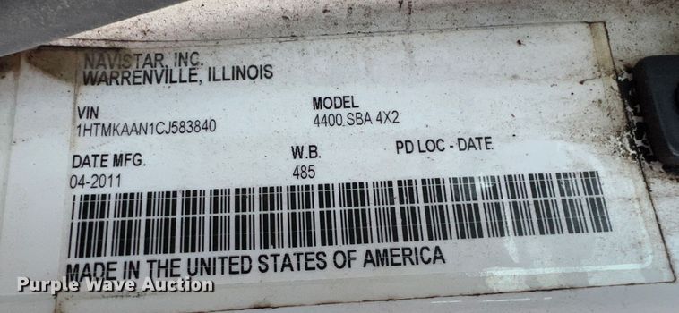 image for item KF9903 2012 International 4400  forestry bucket truck