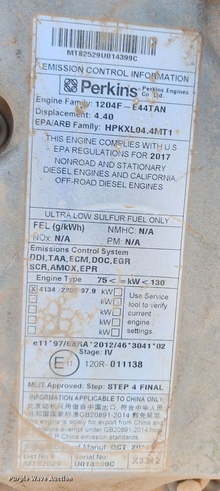 image for item KH9185 2018 Doosan DX180LC-5  excavator