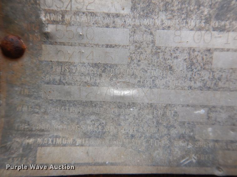 image for item KW9386 1992 Eager Beaver AP10  equipment trailer