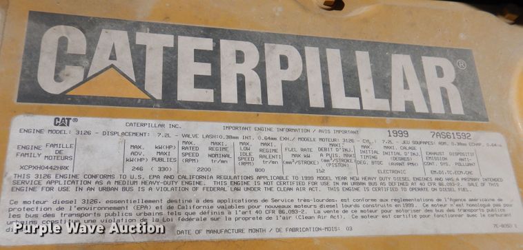 image for item KW9392 1999 Chevrolet C6500  tow truck