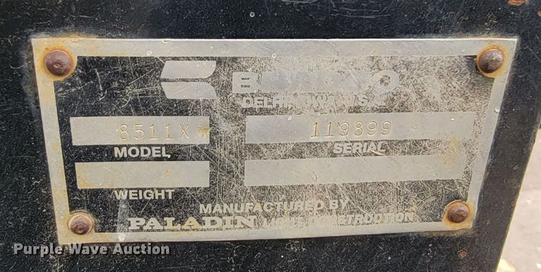 image for item LL9553 Bradco 8511X  skid steer backhoe attachment