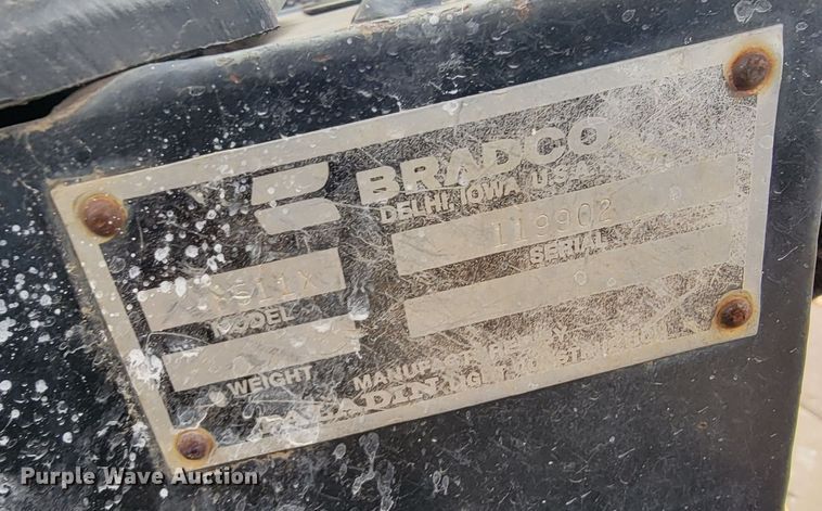 image for item LL9555 Bradco 8511X  skid steer backhoe attachment