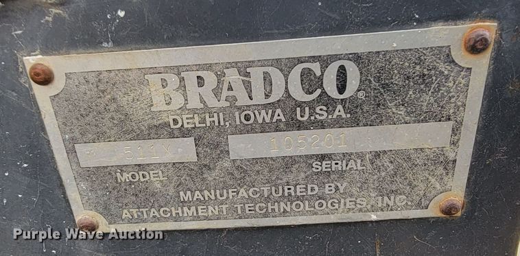 image for item LL9556 Bradco 511X  skid steer backhoe attachment