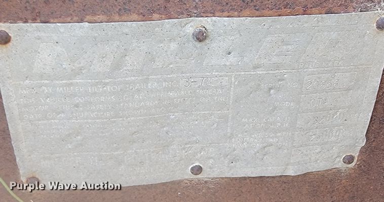 image for item LL9563 1978 Mill  equipment trailer