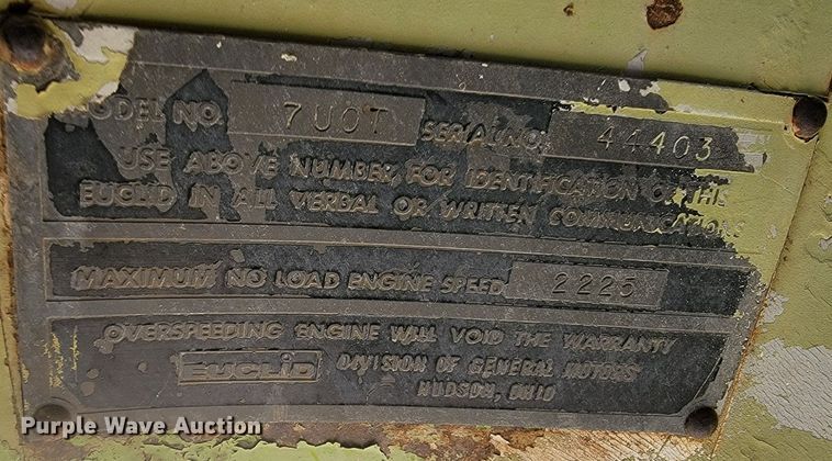 image for item LL9566 1967 Terex TS14B  conventional scraper