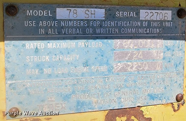 image for item LL9570 Terex T24  conventional scraper