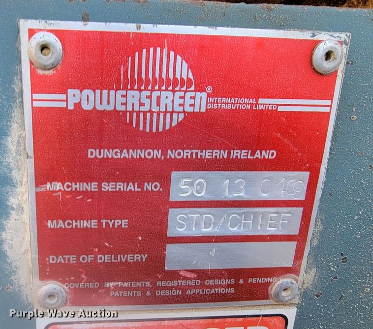 image for item LL9645 Powerscreen Chieftain  screening plant