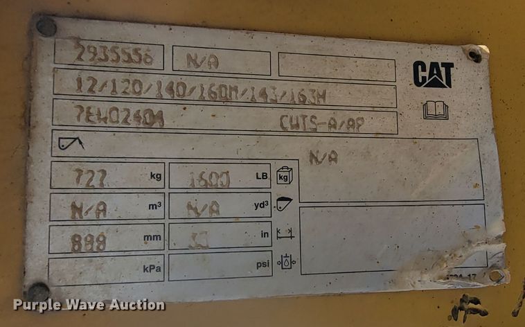 image for item LL9664 2010 Caterpillar 160M VHP  motor grader