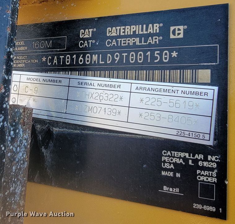 image for item LL9664 2010 Caterpillar 160M VHP  motor grader