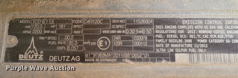 image for item LN9638 2014 SDLG LC938L  wheel loader