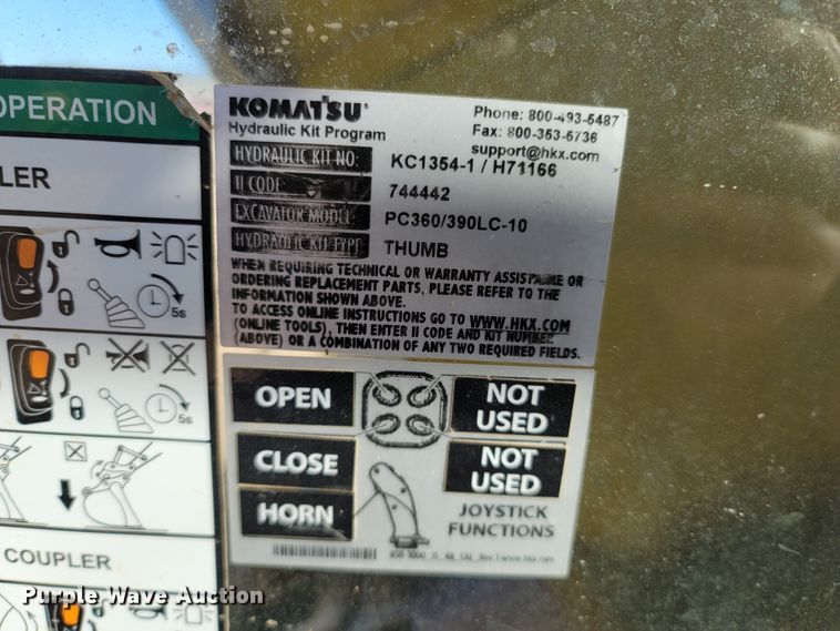 image for item LN9684 2012 Komatsu PC360LC-10  excavator