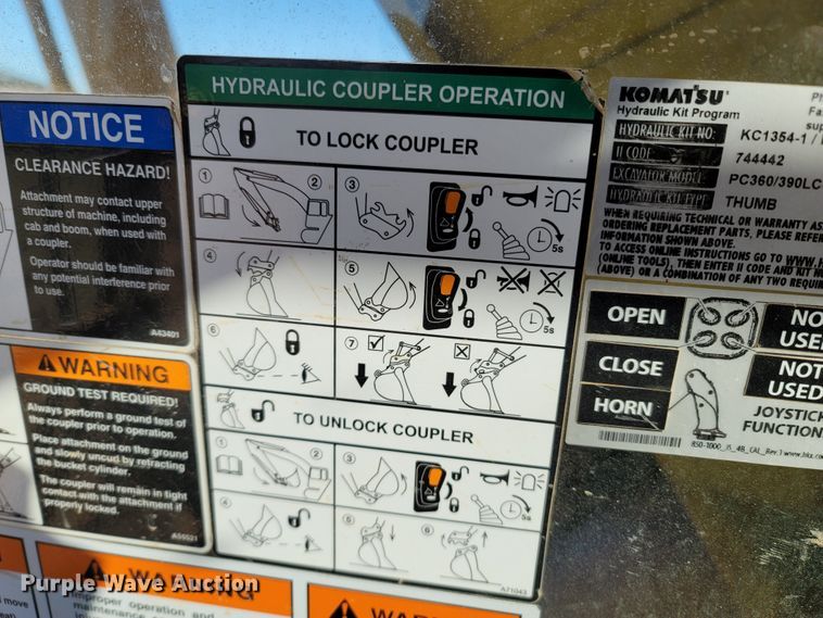 image for item LN9684 2012 Komatsu PC360LC-10  excavator