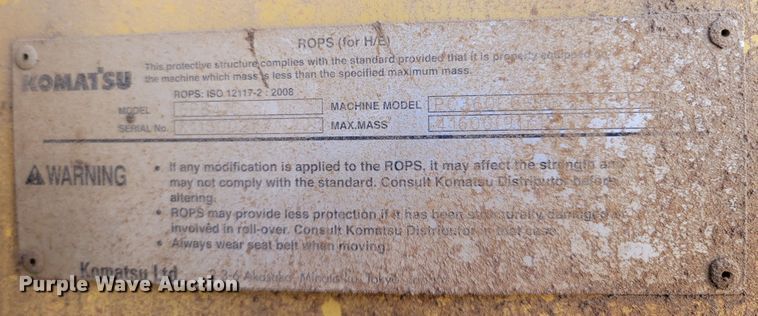 image for item LN9684 2012 Komatsu PC360LC-10  excavator