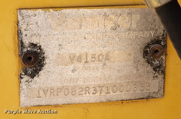 image for item LN9689 1997 Vermeer V4150A  trencher