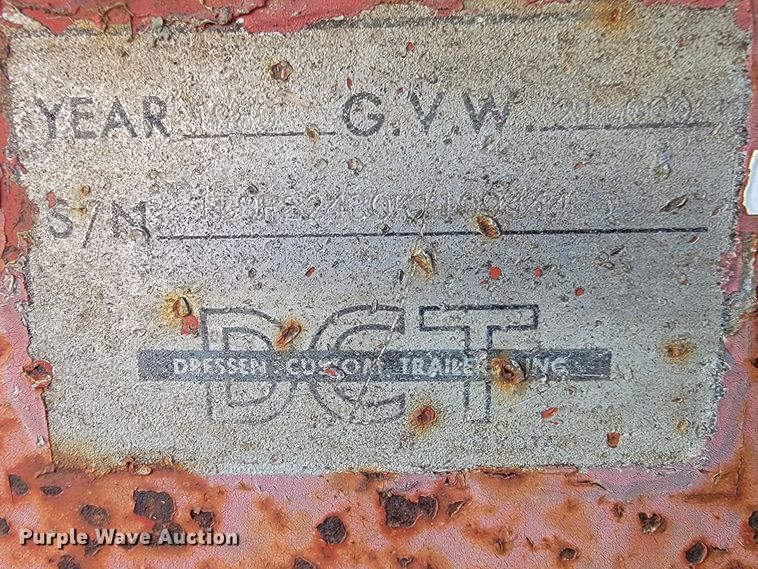 image for item LO9236 1989 DCT  equipment trailer