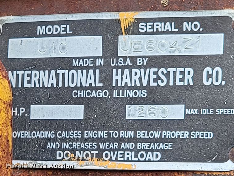 image for item LO9267 IHC U10  road widener